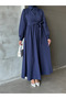 Alime Tericoton Dress Navy Blue - 3