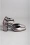 Seç 306 Genuine Leather Women's Shoes with Heel (Heel: 7 cm) Platinum
