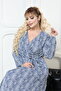 Bürümcük Dress with Waist Tightening Elastic Summer Patterned 2XL 5XL - 5