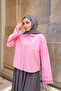 Women's Sleeve Embroidered Shirt Pink - 2