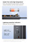 6-in-1 30W GaN Power Strip PD Fast Charging Surge Overheat Overcurrent Protection 2 USB-C 1 U - 6