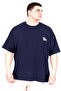 Mode XL Large Size Men's T-Shirt Crew Neck Faith U25030 Navy Blue - 4