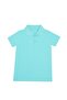 Polo Collar Short Sleeve Ice Blue School T-Shirt - 2
