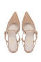 Women's Vegan Beige Heeled Shoes - 6