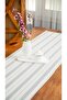 Bohemian Runner |   Gray Striped Linen Runner 40 X 110 cm - 2