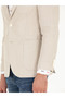 Ecru Slim Fit Silk Linen Blend Jacket 50264753-Vr019 - 7