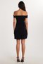 Women's Slim Fit Slim Fit Strapless Black Midi Dress - 5