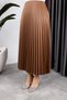 Women's Leather Look Pleated Skirt