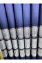 Çaki Fj672069 V-530 Dark Blue 1/3 Festive Pleated Background Curtain Apm - 7