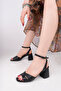 Genuine Leather Black Women's Leather Heeled Shoes Trc-9003 - 5