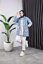 Women's Buttoned Denim Jacket with Pocket - 4