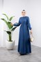 WOMEN'S DENIM DRESS WITH WAIST TIGHTENING AND POCKETS - 4