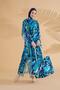 Patterned Turquoise Pareo Kaftan P2347 - 2