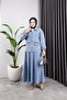 WOMEN 2-PIECE SET DENIM JACKET AND ELASTIC WAIST SKIRT - 2