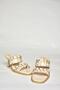 U 518280408   Beige Patent Leather Thick Heeled Women's Slippers - 6