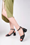 Genuine Leather Black Women's Leather Heeled Shoes Trc-9003 - 2