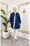 سترة نسائية مطرزة بالخرز من قماش الدنيم - 6
