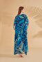 Patterned Turquoise Pareo Kaftan P2347 - 6