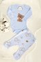 Baby Girl and Boy Teddy Bear 2-Piece Set, 2-Piece Top and Bottom Snap-On Bodysuit Set, Seasonal Newborn Outfit - 5
