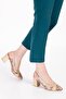 Genuine Leather Snake Pattern Detailed Heeled Shoes Şhn.0738 - 4
