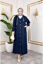WOMEN'S BUTTONED DENIM CAPE - 3