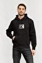 Erkek Kapüşonlu Sweatshirt Siyah - 2