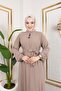Women Mevlana Model Rabia Crepe Ferace - 4