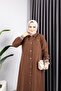WOMEN'S BUTTONED COTTON GABARDINE COAT - 6
