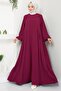 Eva Ayrobin Hijab Dress Burgundy Hm2454