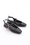 Women's Back Tie Buckle Gold Detailed Women's Ballerinas Black - 2