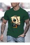 Casual Graphic Letter Print Short Sleeve T-Shirt for Men - Vibrant Green Summer Tee, Bold Design
