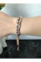 Steel Bracelet Rose Gold with Thick Stone - 3