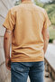 Men's Mustard Color Short Sleeve Apaj Collar Ayrobin Shirt - 4
