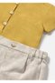 Baby Boy Linen Shirt Shorts Set Yellow 1211 - 3