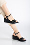Genuine Leather Wedge Heel Sandals from Size 33-34-35 to Size 41-42-43-44-45 - 3