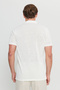 Men's Ecru Cotton Slim Fit Slim Fit Polo Neck T-Shirt - 5