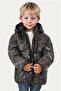 Boys Black Removable Hooded Water & Windproof Winter Puffer Jacket & Coat & Parka with Pockets