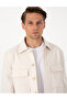 Beige Regular Fit Linen Cotton Blend Shirt Jacket 50303828-Vr011 - 2