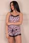 Pegasus Figured Little Animal Pajama Set - DAMSON with Rope Straps and Shorts - 4