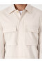 Beige Regular Fit Linen Cotton Blend Shirt Jacket 50303828-Vr011 - 7