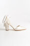 Women's Bride Pearl Thick Heeled Wedding Wedding Bridal Shoes - 6