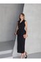 Black Sleeveless Shirt Collar Vest Midi Length Skirt Double Set