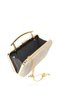Gold Color Big Stone Evening Dress Clutch Portfolio Hand Wedding Engagement Henna Women's Evening Bag (with Strap) - 3