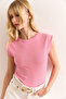 Women's Candy Pink Bat Soft Textured Flexible Blouse Blz-19002877 - 3