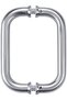 Ranbo C-Shaped 6" Back-to-Back Frameless Glass Shower Door Push Pull Handle - 2