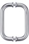 Ranbo C-Shaped 6" Back-to-Back Frameless Glass Shower Door Push Pull Handle