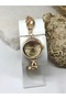 Round Design Pink Stone Gold Women's Wristwatch - 3