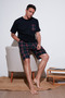 Checkered Regular Fit Cotton Crew Neck Short Sleeve Shorts Pajama Set Men's Pajama Set - 2