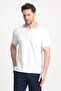 Men's Non-Shrinkable 100% Cotton Fabric Slim Fit Slim Fit White Non-Curling Polo Neck T-Shirt - 6