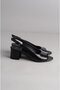 SEÇ 868 Women's Genuine Leather Heeled Sandal (Heel: 6 cm) BLACK PET - 2